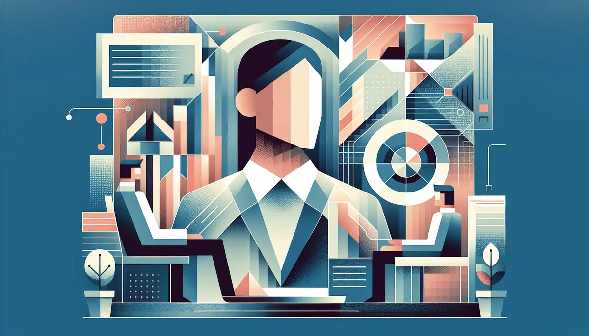 A professional abstract illustration representing the concept of Structure Assessment in Small Business Management.Visua...