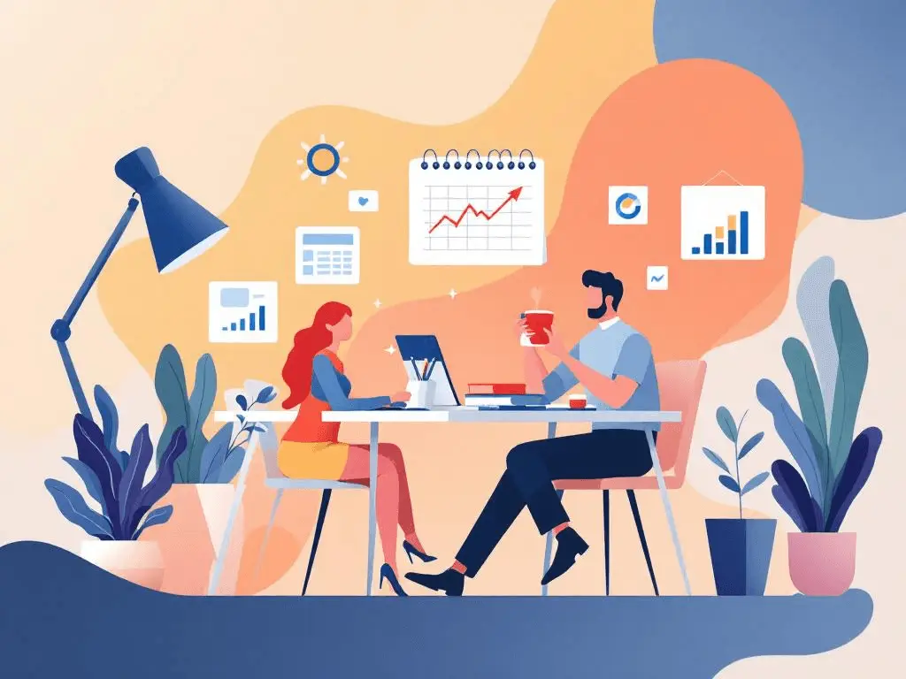 A professional abstract illustration representing the concept of Mixing Business and Personal in Bookkeeping.Visual cont...