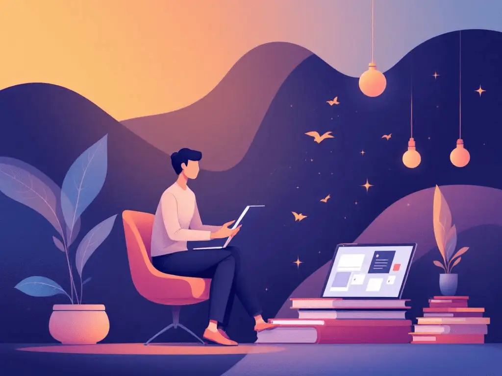 A professional abstract illustration representing the concept of Protect Your First Three Hours for Revenue Work in Small ...