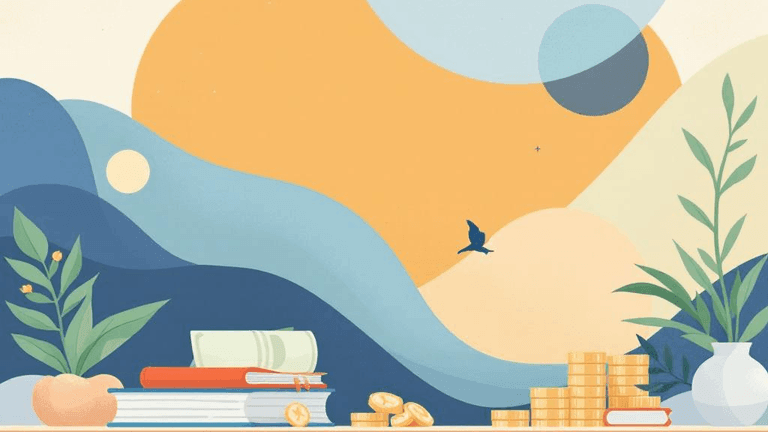 A professional blog header illustration for an article about Bookkeeping. Context: It's Sunday night, tax season is comi...