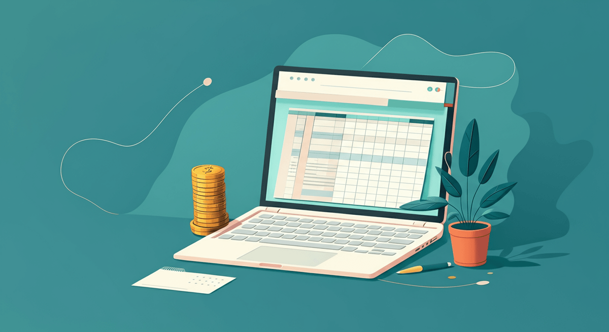 A professional blog header illustration for an article about Bookkeeping. Context: Picture this: it's 10pm on a Sunday. Yo...