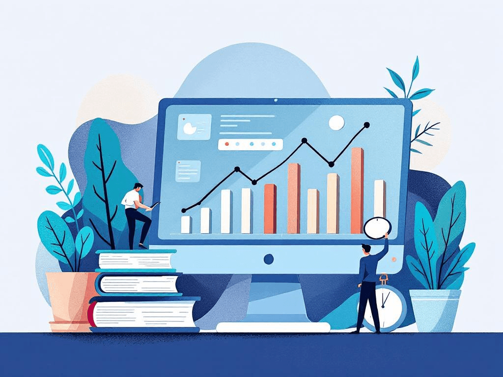 A professional abstract illustration representing the concept of Reconcile First. Much Else Depends On It. in Bookkeeping